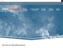 Tablet Screenshot of metallausbildung.info